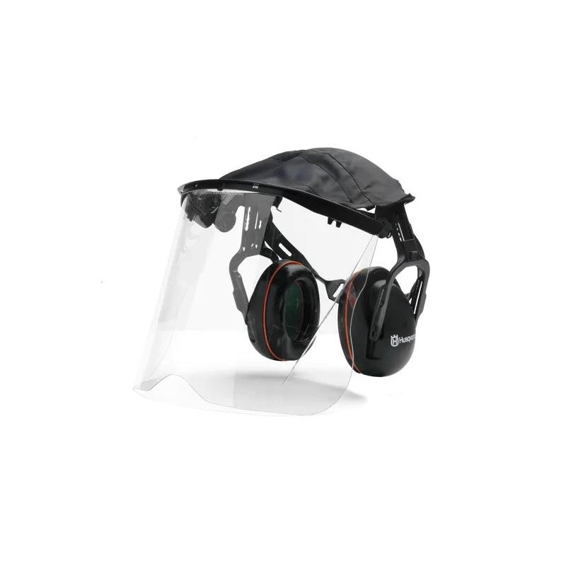 Ochronniki słuchu z osłoną twarzy z plexi