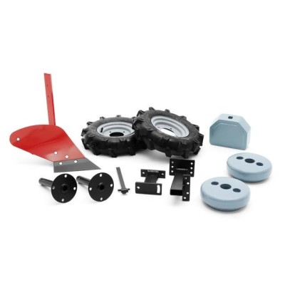 Pług z gumowymi oponami